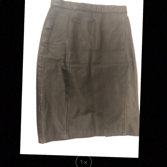 BB Dakota vintage genuine black leather skirt - Picture 4 of 6